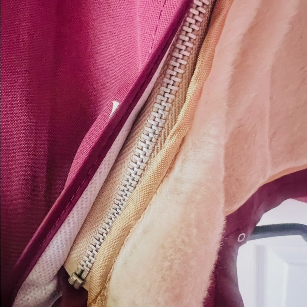 vintage Misty Harbor rain or trench coat,  burgundy color size 6 petite NWT - Picture 9 of 10
